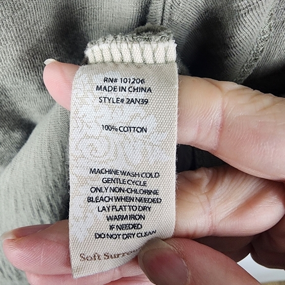 Soft Surroundings Women's Small Easy Does It Faux Wrap Long Sleeve Shirt - Picture 5 of 7